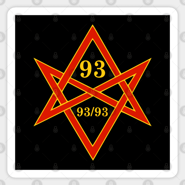 Thelema Thelemite Greeting 93 93/93 Salutation Hexagram Sticker by Mindseye222